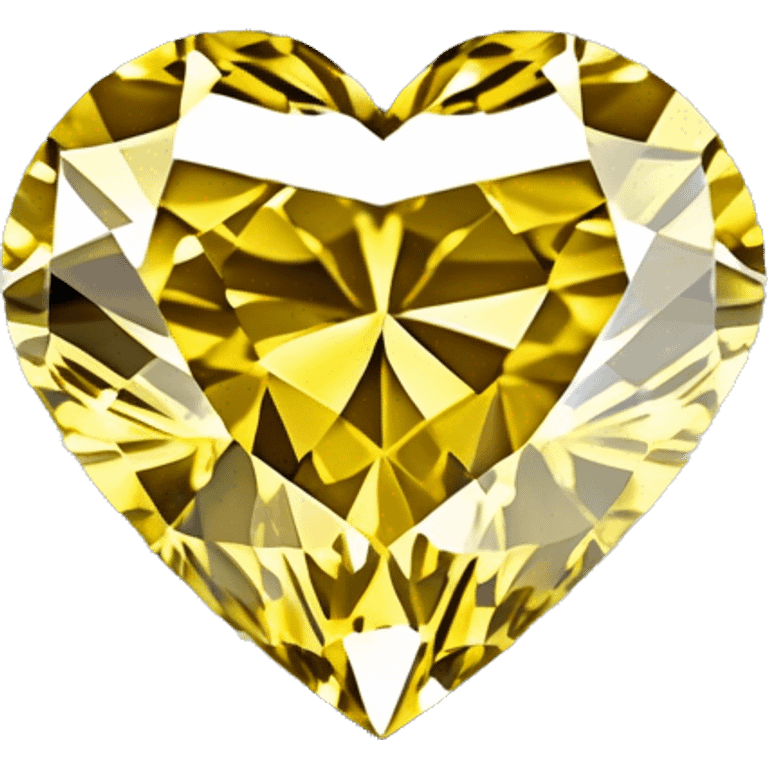 Heart shaped 56-carat yellow diamond emoji