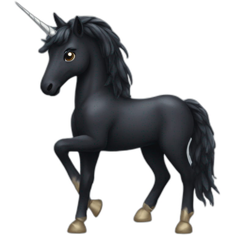 Black unicorn emoji