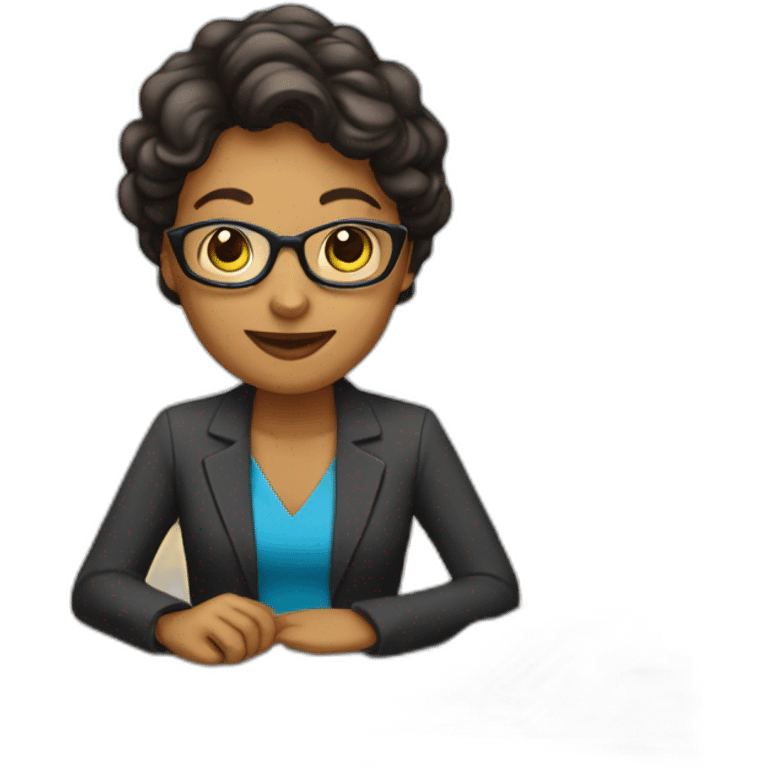 Profesora con computador emoji