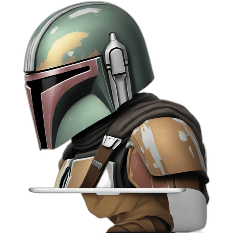 mandalorian-using-macbook emoji