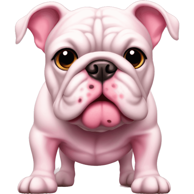 pink bulldog emoji