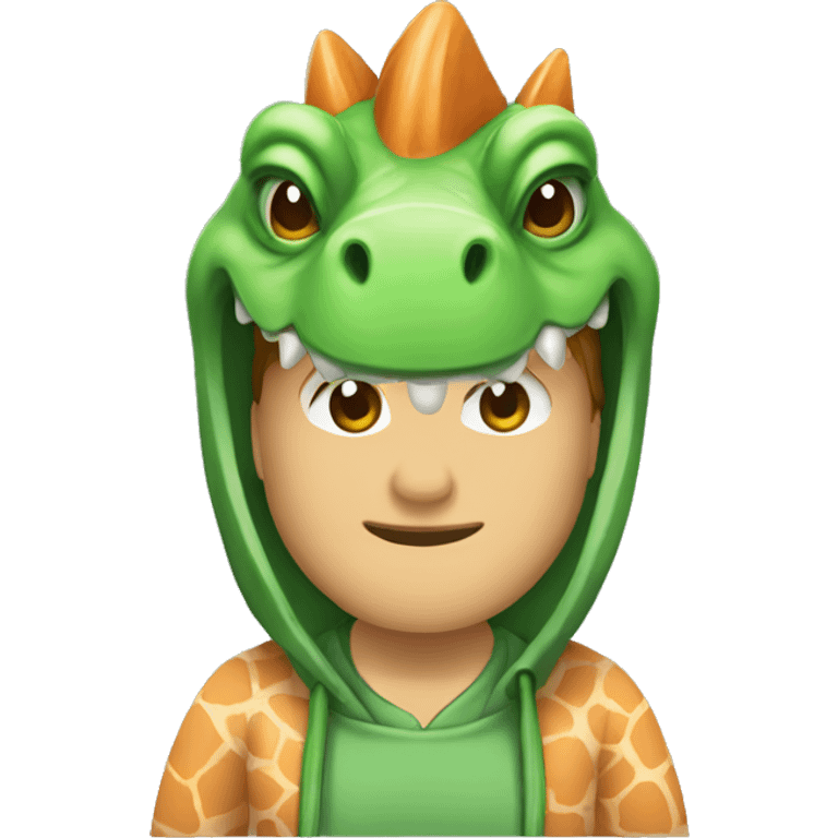 Humano con pijama de dinosaurio  emoji