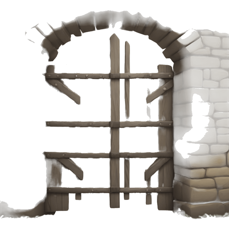 wooden medieval castle gate emoji