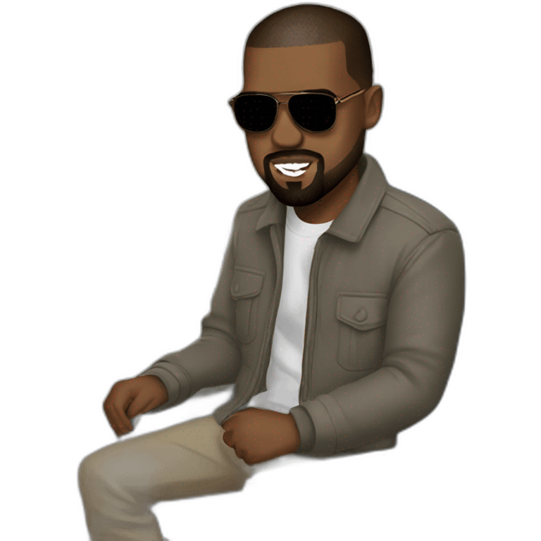 Kanye west on an airplane  emoji