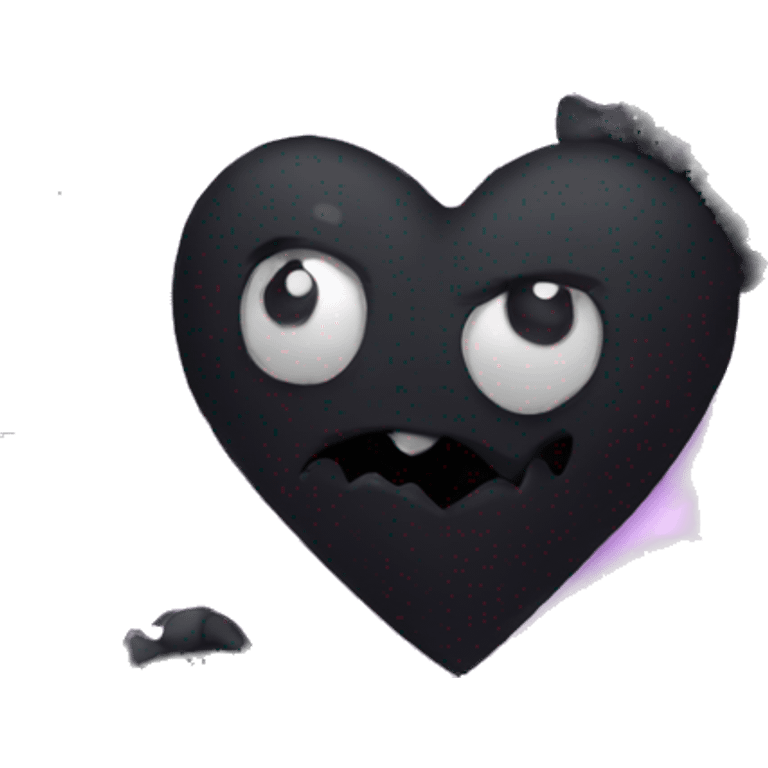 goth heart emoji