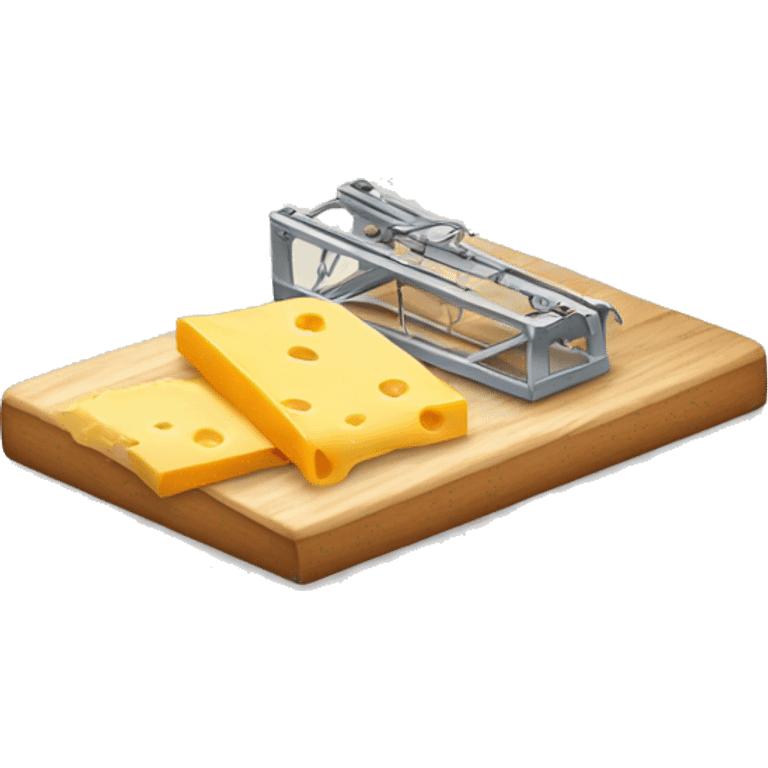 Mousetrap with cheese emoji