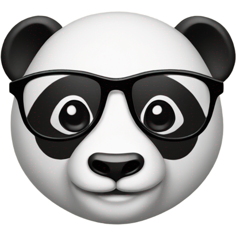 panda wearing black glasses emoji