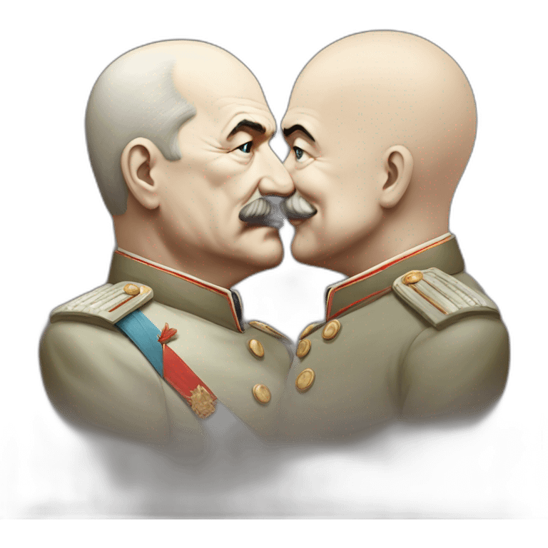 stalin kisses Lenin's bald head emoji