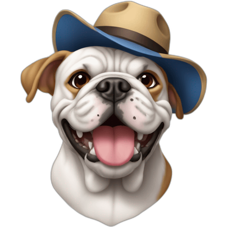 Bulldog de boné emoji