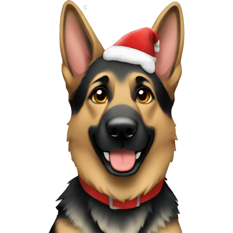 Christmas German shepherd emoji