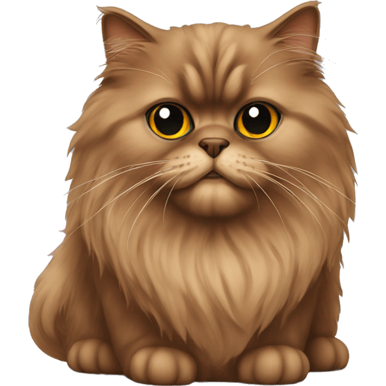 Brown Persian cat emoji