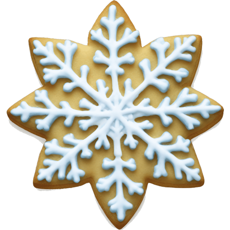 Snowflake sugar cookie emoji