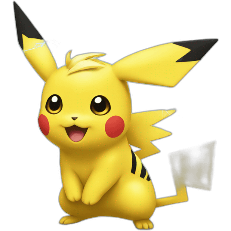 Pikatchu with storm emoji