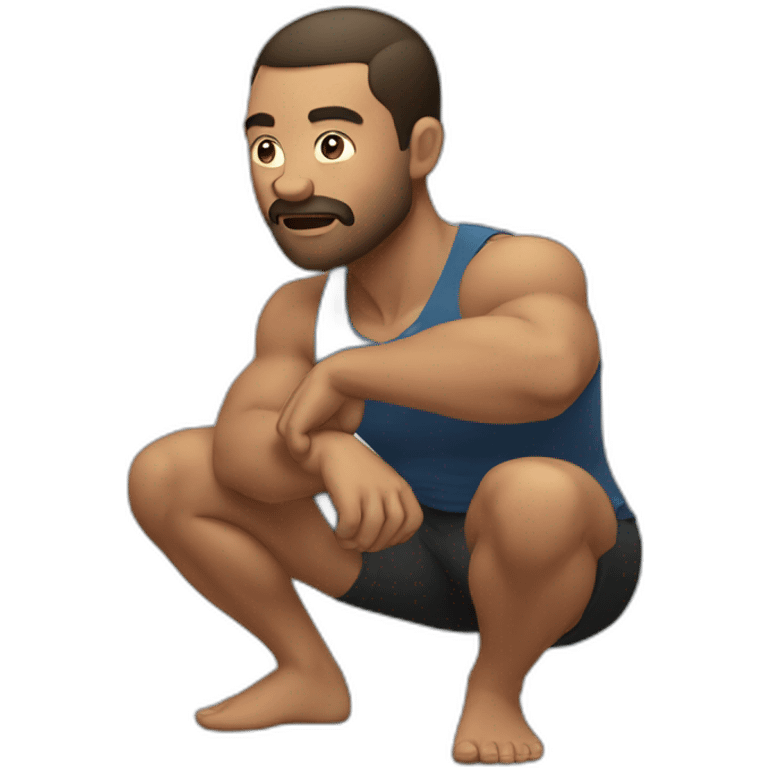 Man doing squats emoji