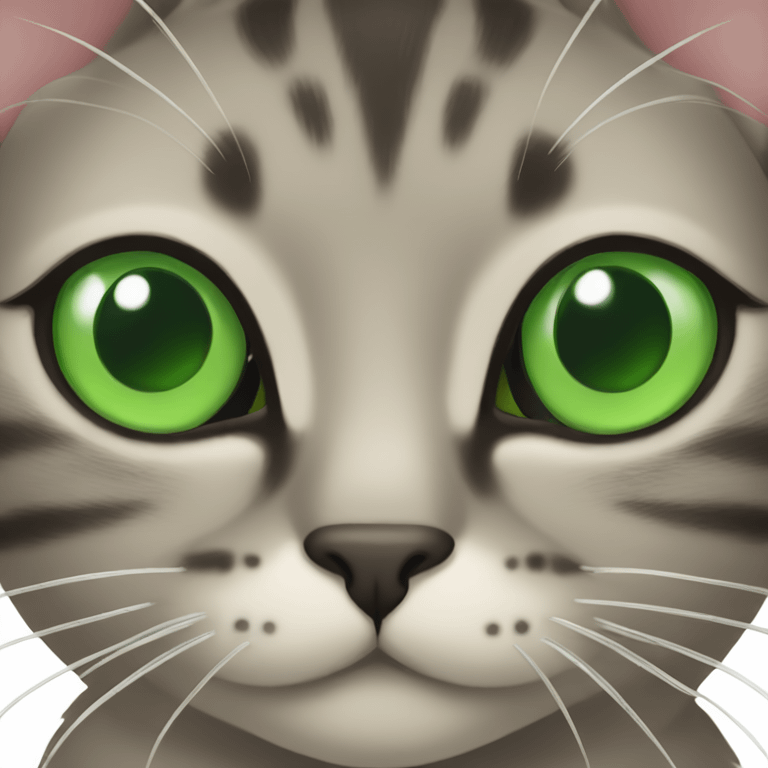 Cat with green eyes emoji