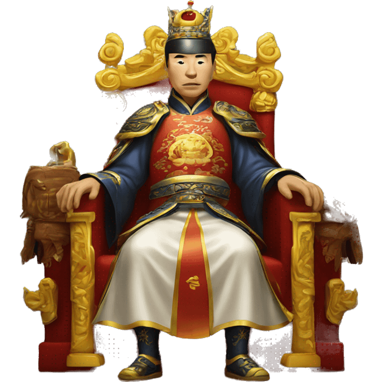 Chinese emperor on a throne  emoji