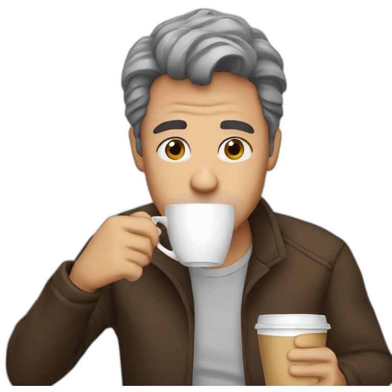 robert drinking coffee emoji