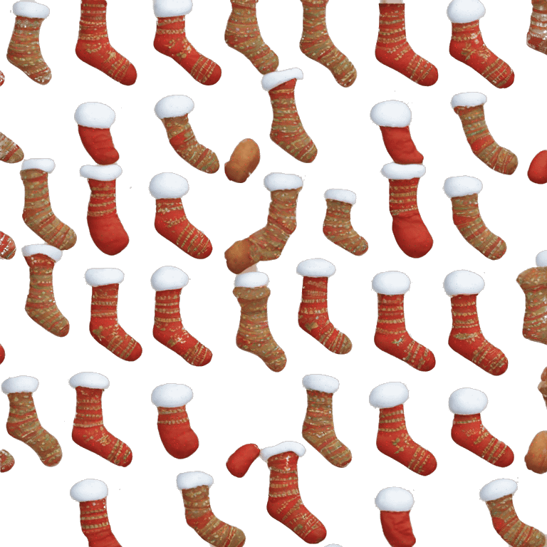 Christmas socks with teddy bears emoji