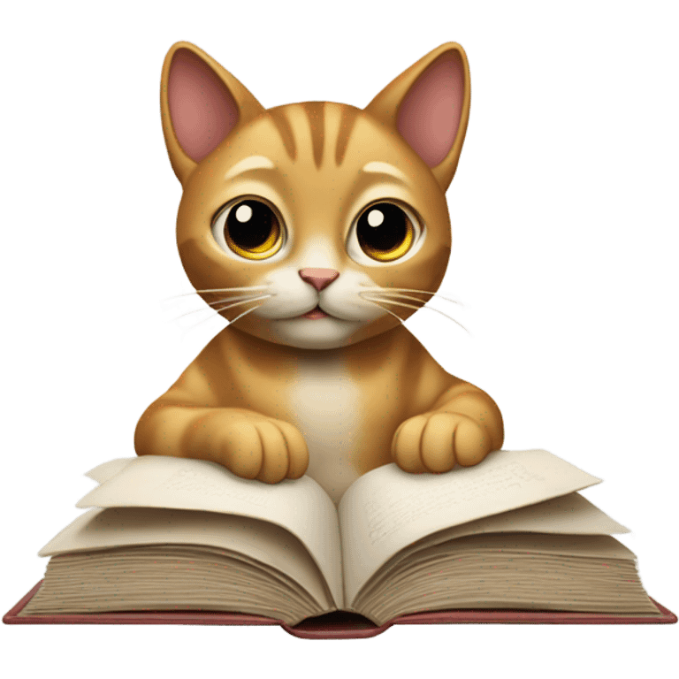 reading cat emoji