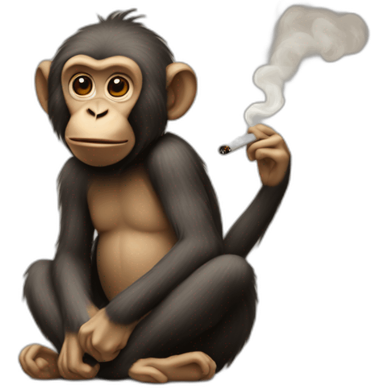 Monkey when he's smoking emoji