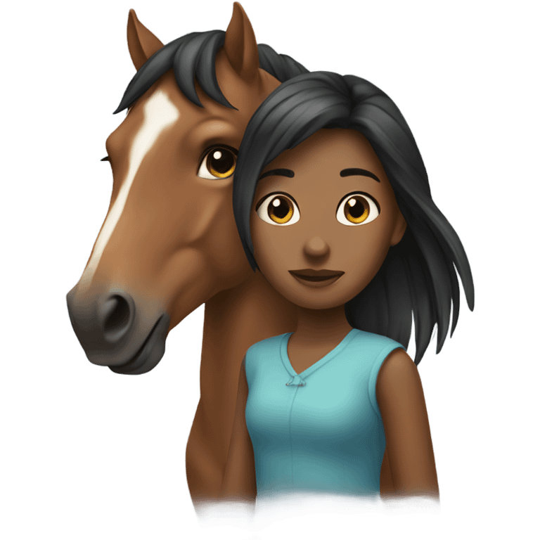 girl with a horse emoji