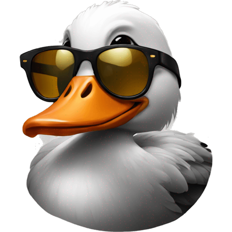 sticker, goose in sunglasses emoji