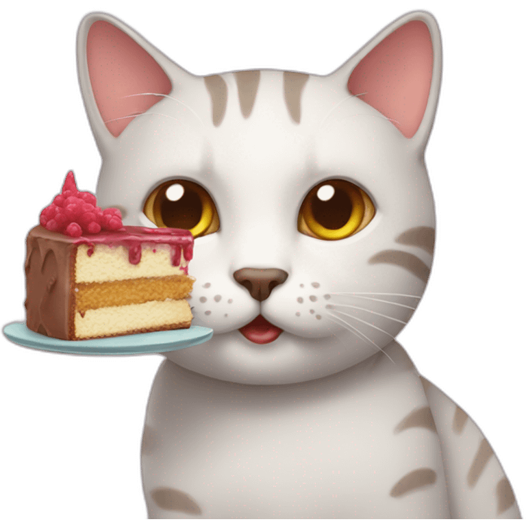 Cat ate cake emoji