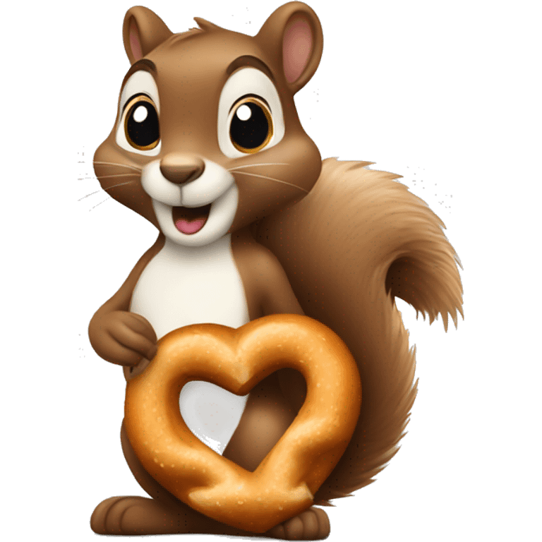 squirrel with pretzel emoji