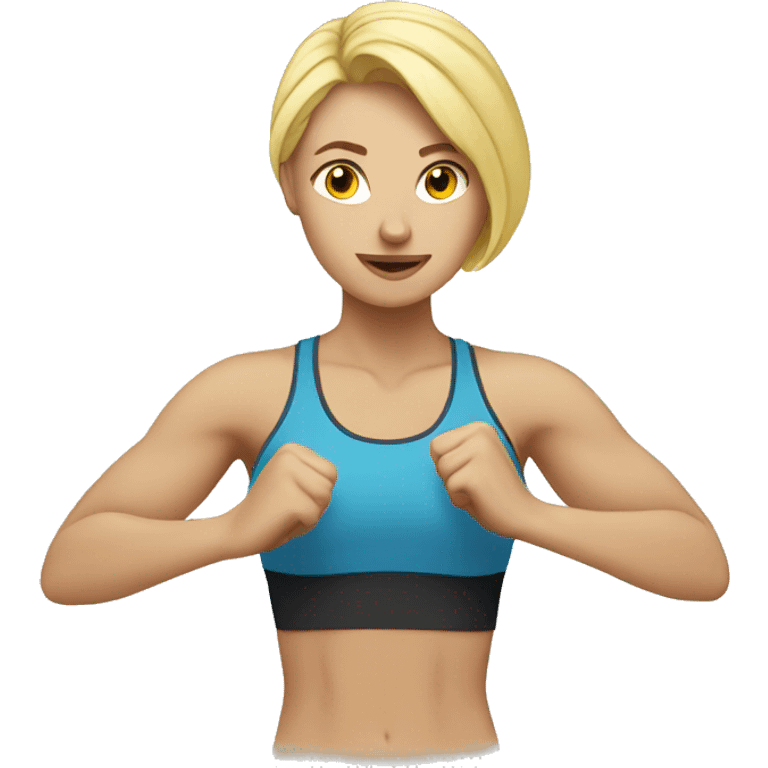 blonde women training emoji