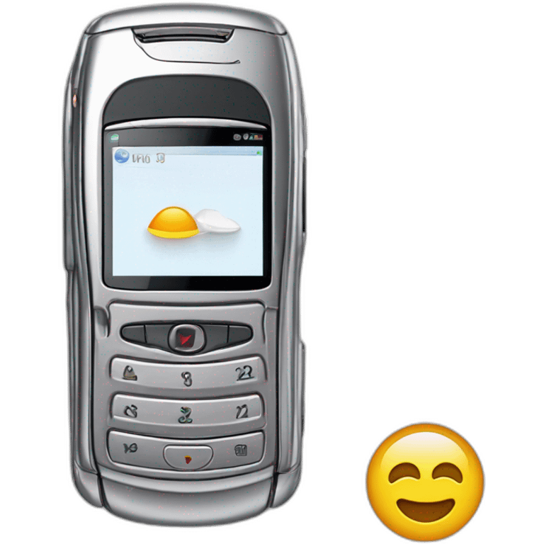 silver Motorola Razr V3 mobile device with the iconic clamshell design. emoji