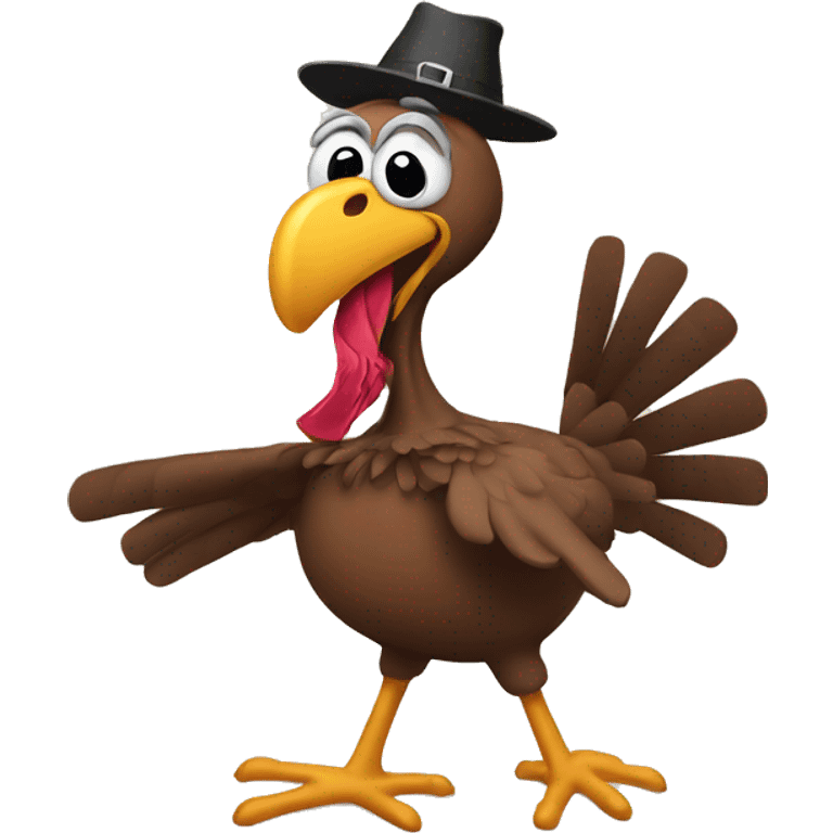 Kansas University cartoon Turkey dancing emoji