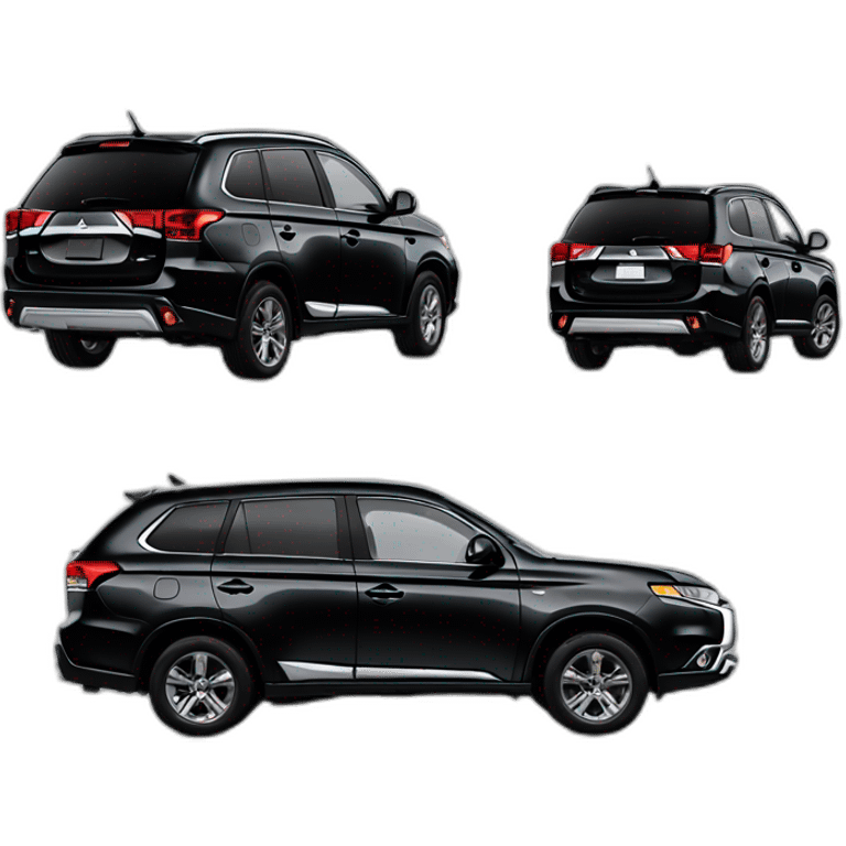 black mitsubishi outlander phev angel emoji