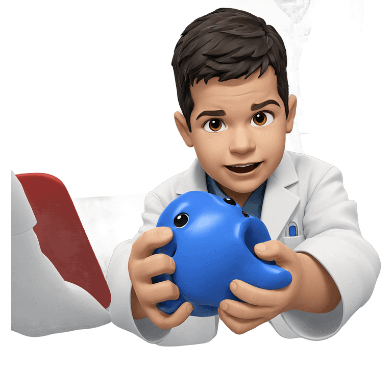 scientist in lab coat portrait emoji