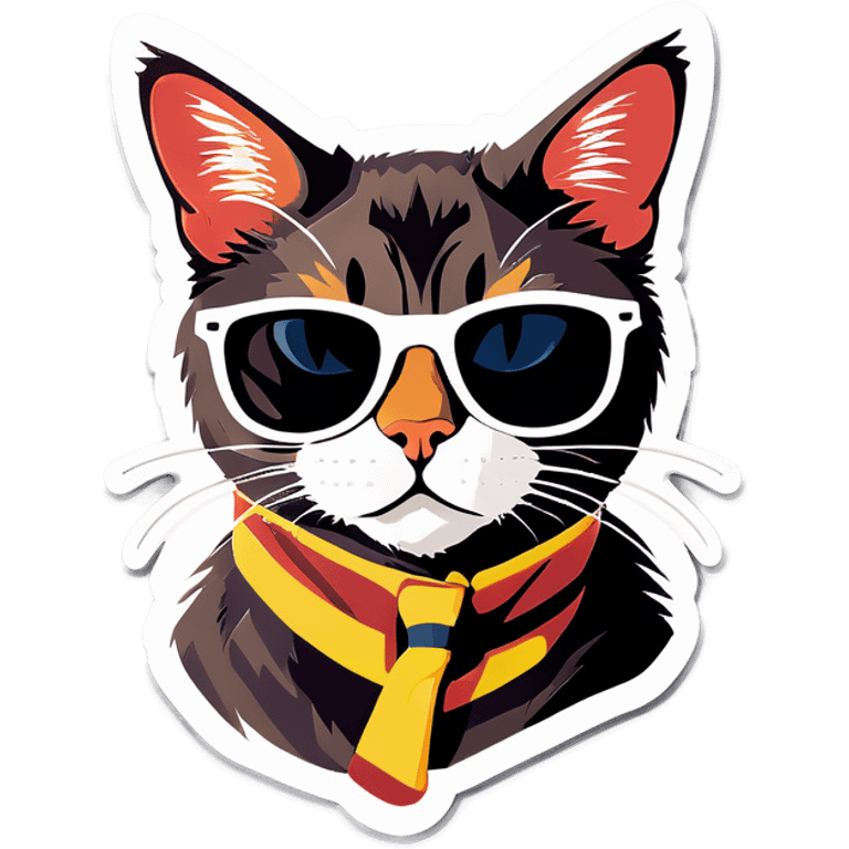 Cat with sunglasses emoji