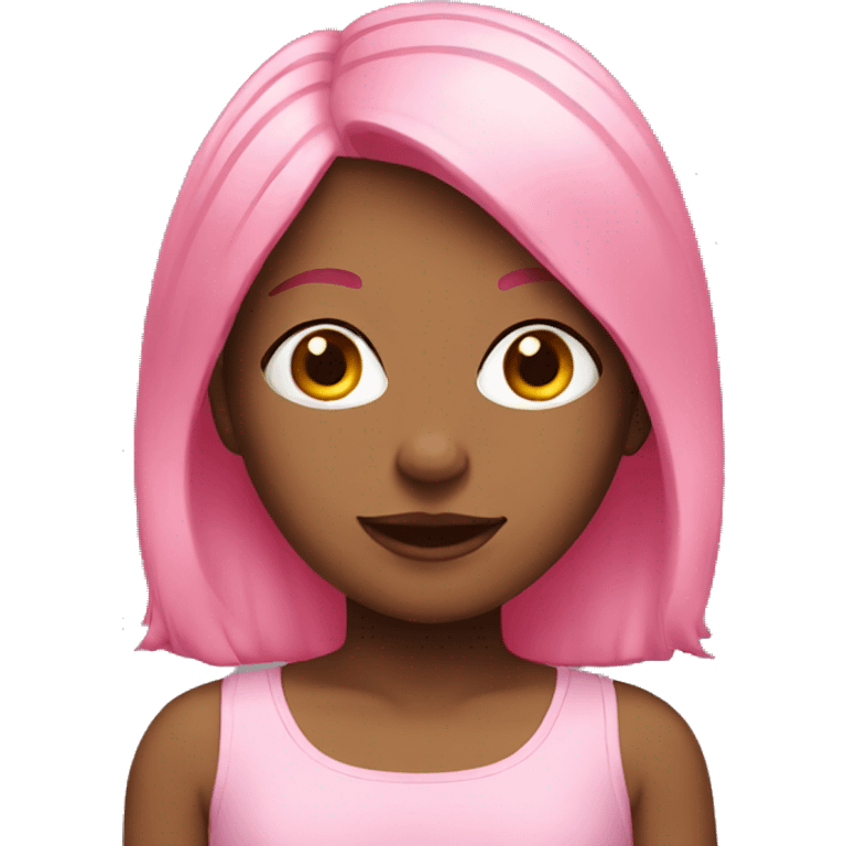 Girl with pink hair emoji