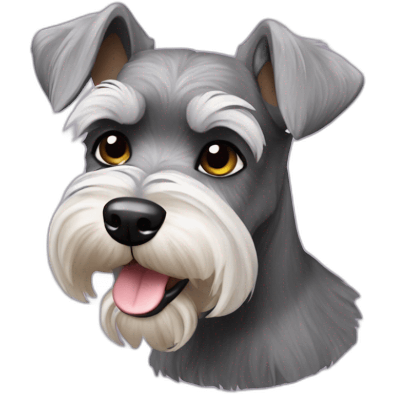 Miniature Schnauzer cute emoji