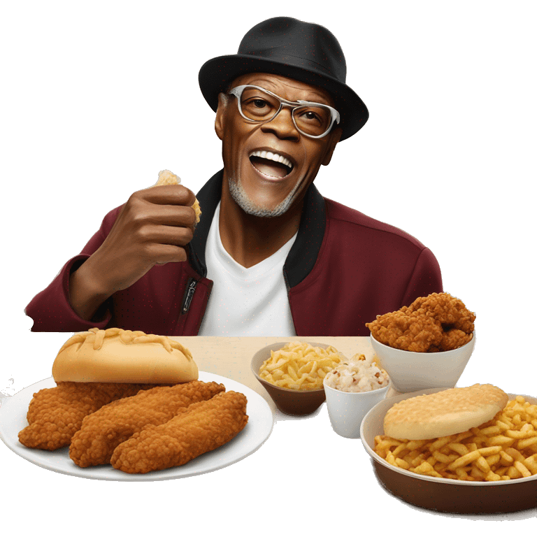 samuel L jackson enjoying kfc emoji