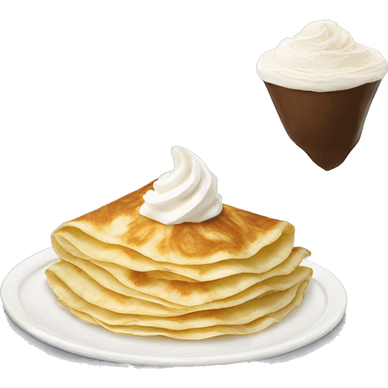 Crêpe à la chantilly emoji