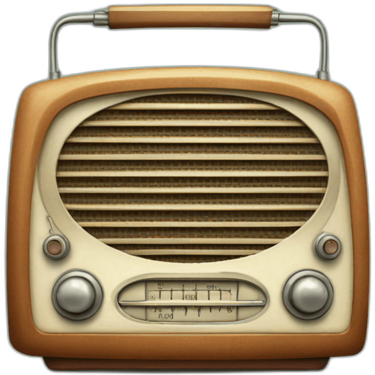 cartoon vintage radio emoji