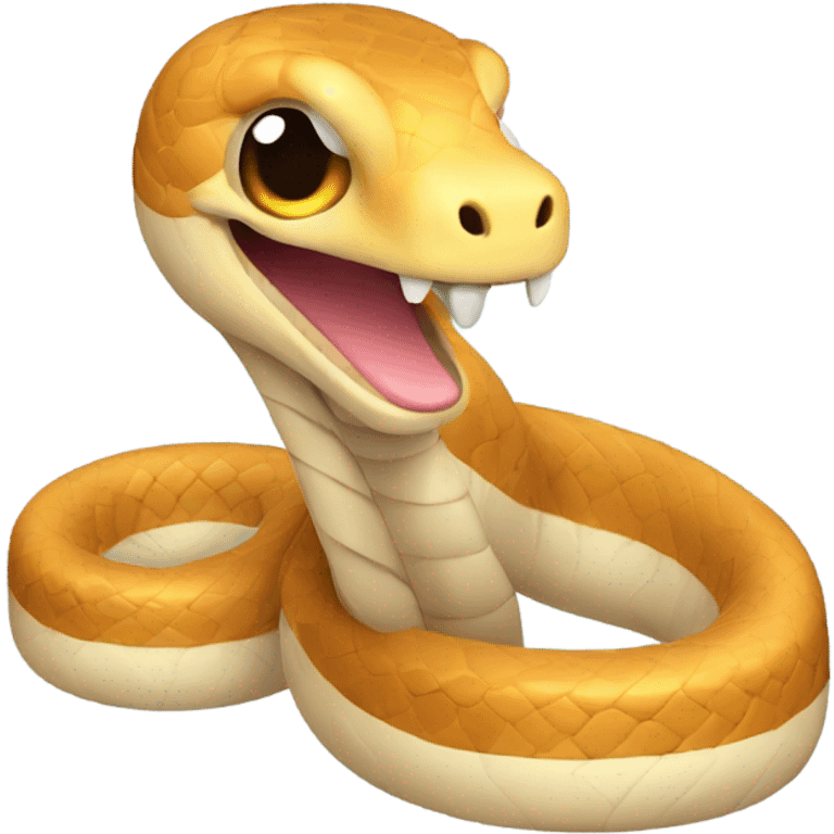 Cute snake with arms and legs emoji