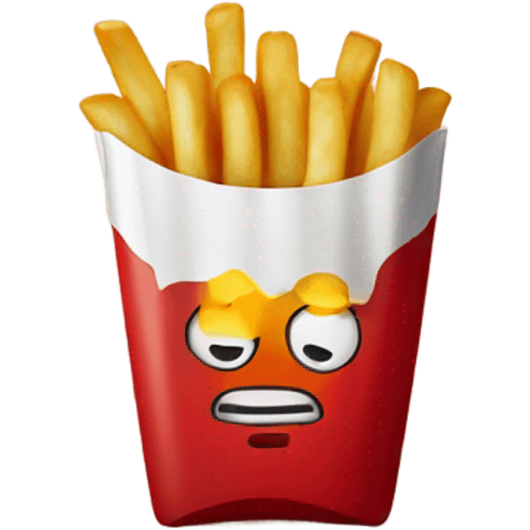 French fry with ketchup packet emoji