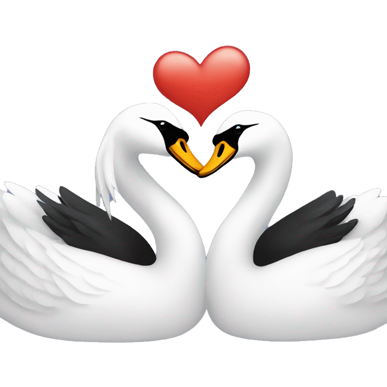 2 Swans in love emoji