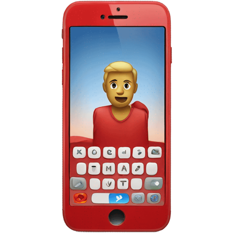 red iPhone emoji