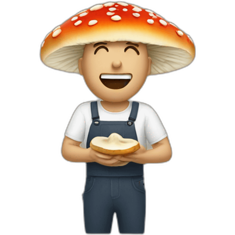 Man-eats-mushroom emoji