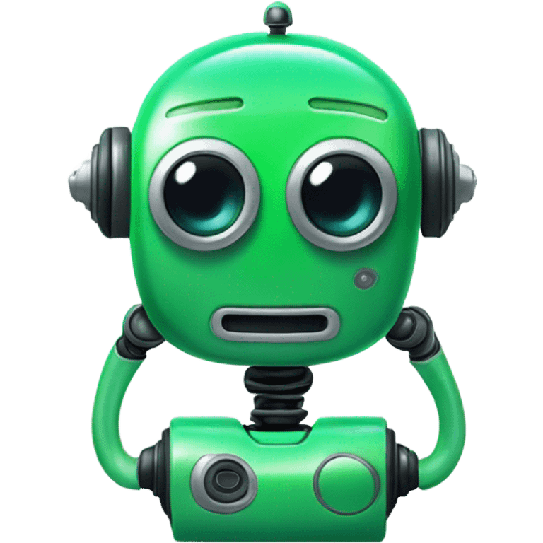 Green phone icon robot emoji