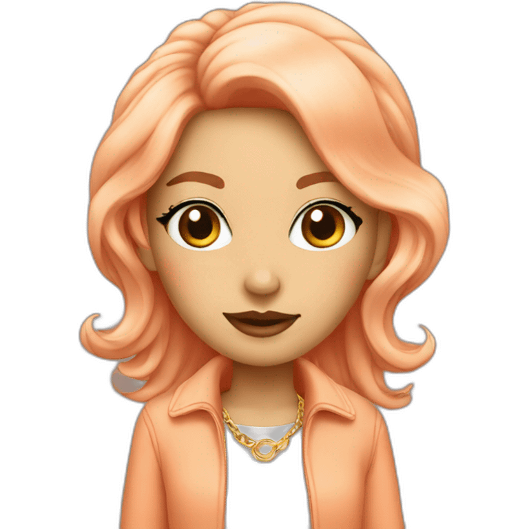 Fashionable peach emoji