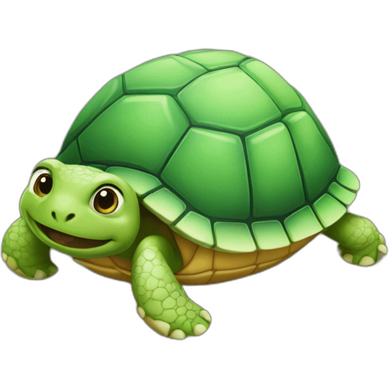 chat sur tortue emoji