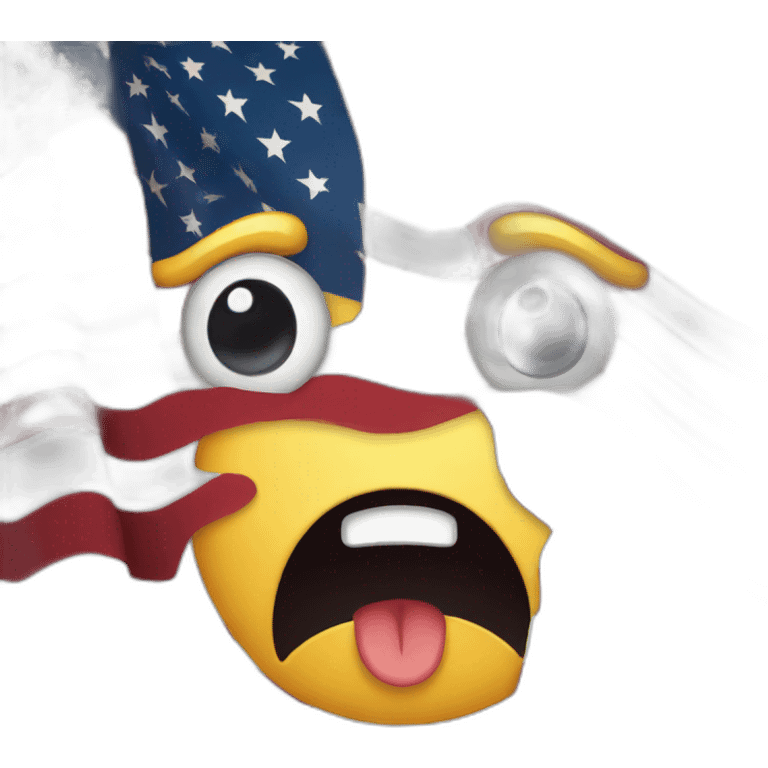 shocked face American flag  emoji