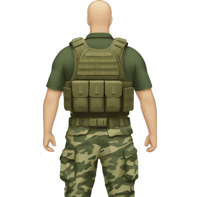 Camouflage plate carrier army emoji