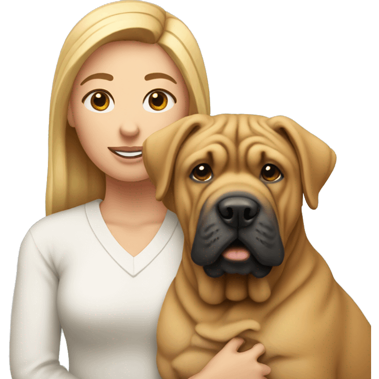 Person with a shar pei dog emoji